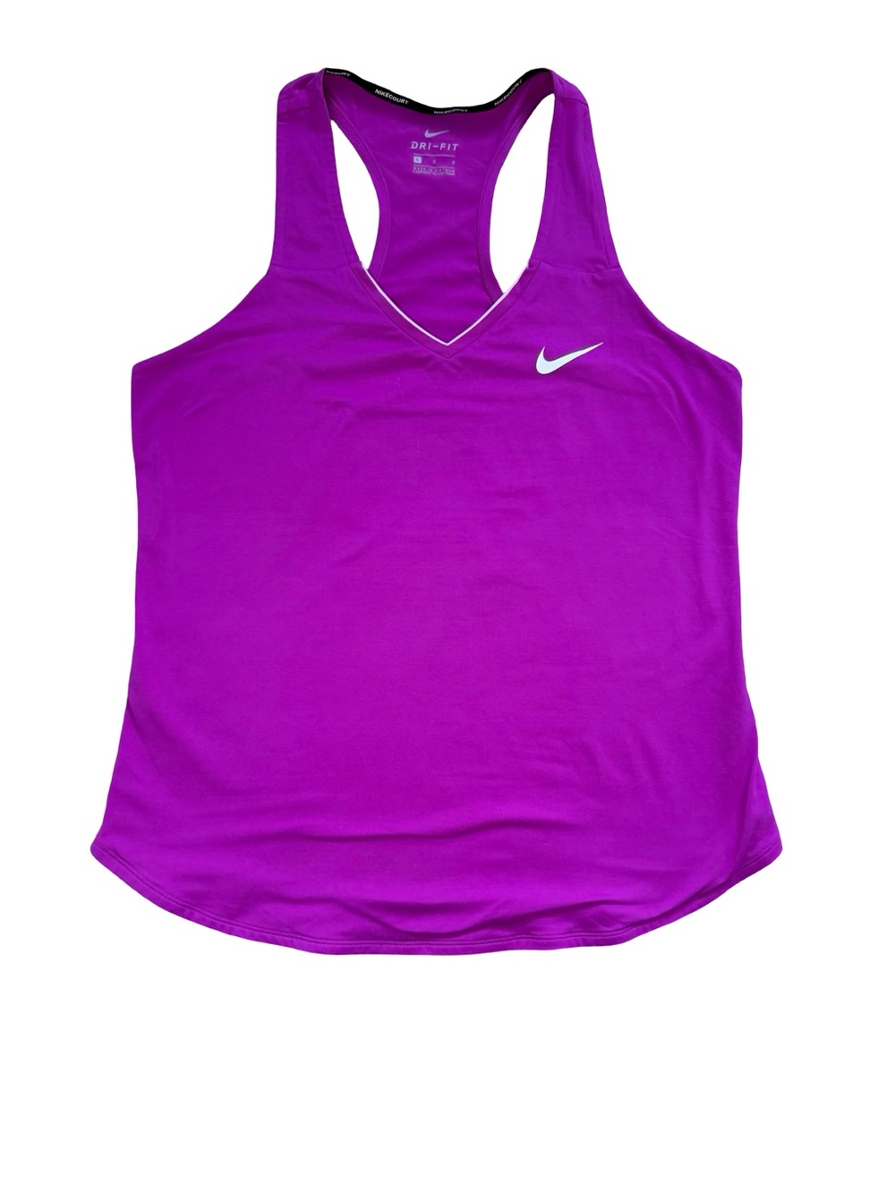 Nike Purple V-Neck Racerback Dri-FIT Tank